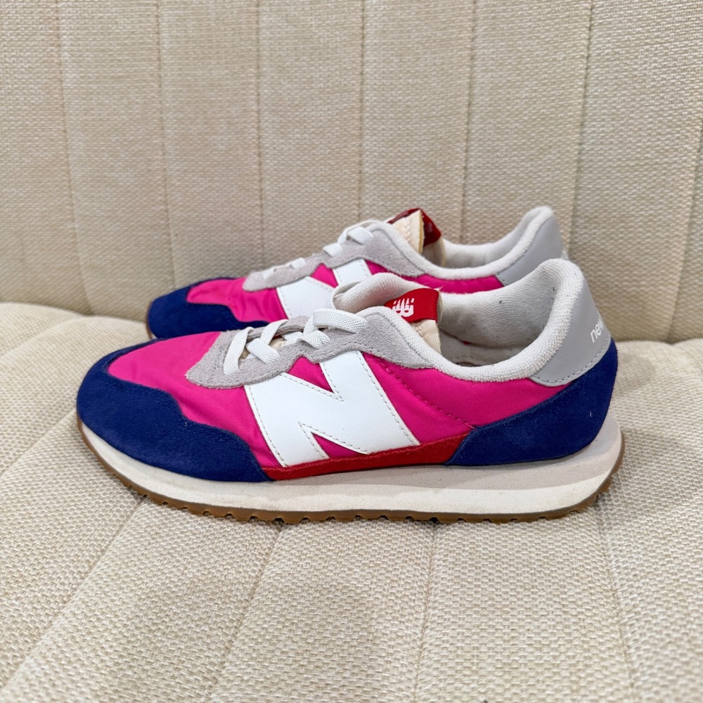 New Balance 237 Sneaker Girls Kids 3 Retro Lifestyle Shoe Pull On Pink Purple
